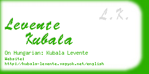 levente kubala business card